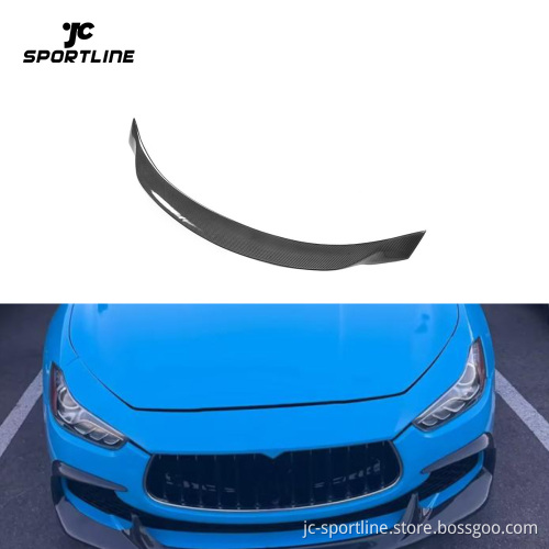 Carbon Fiber Rear Trunk Spoiler for Maserati Ghibli S Q4 Sedan 2014-2016